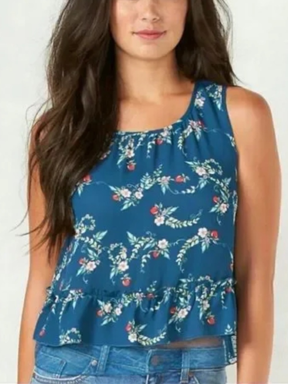 Lauren Conrad x Disney Snow White Collection Floral Tank Blouse Women XS Junior